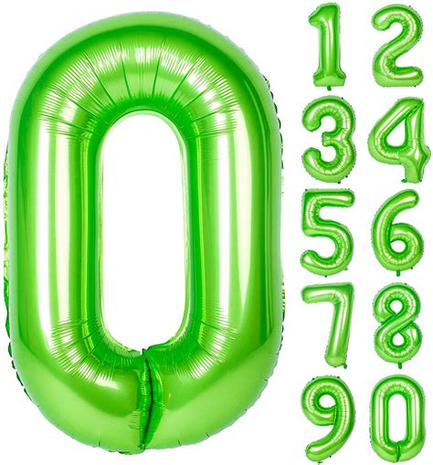 40 Inch Green Large Numbers 0 9 Birthday Party Decorations Helium Foil