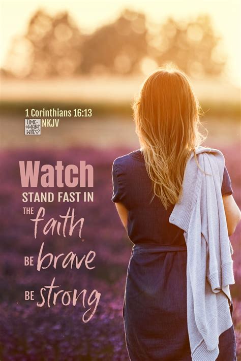 Watch And Stand Fast In Faith Be Brave Be Strong In Bible Study