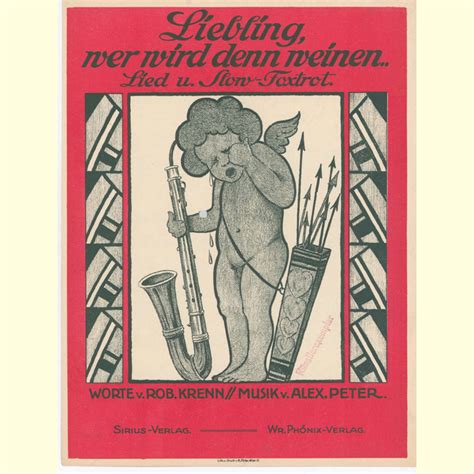 Notenheft / music sheet - Liebling, wer wird denn weinen, 6,50