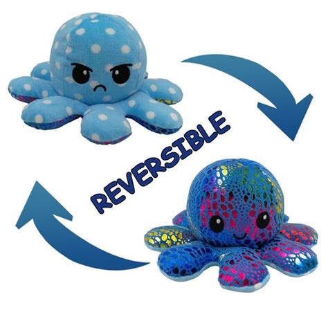 Ośmiornica Pluszak Magic Octopus Doll Double Sided Flip Octopu Doll Mood Toy Chirdren Birthday