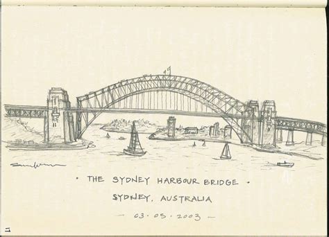 Sydney Harbour Bridge Drawing at GetDrawings | Free download