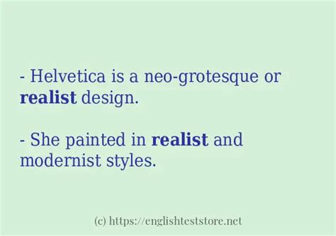 How to use the word "realist" - EnglishTestStore Blog