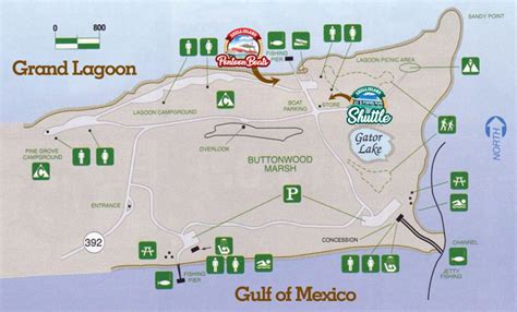 St. Andrews State Park Map | Shell Island Shuttle