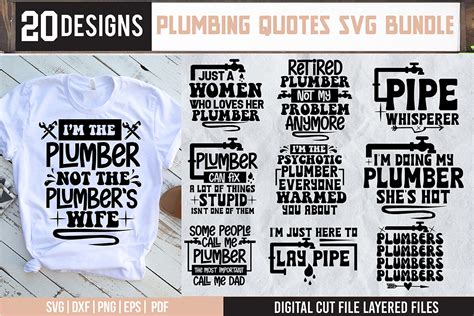 Plumbing Quotes Svg Bundle Graphic By Svgstudiodesignfiles Creative