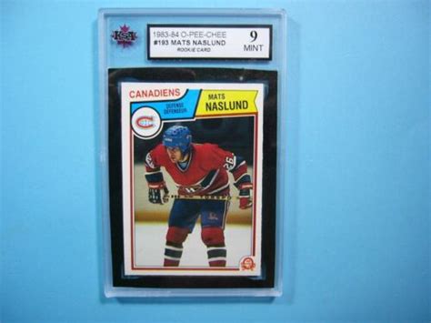 1983 84 O PEE CHEE NHL HOCKEY CARD 193 MATS NASLUND ROOKIE RC KSA 9