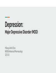 Week Presentation Pdf Depression Major Depressive Disorder Mdd