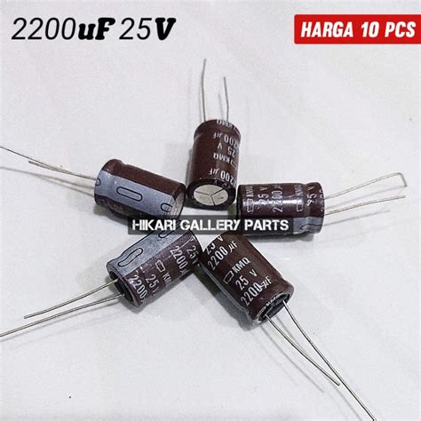 Jual 10 Pcs Kapasitor Elco 2200uf 25v Elko 2200uf 25 Volt Elco Capacitor 10 Pcs Elko 2200uf