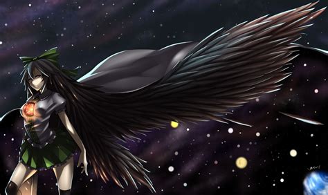 Wallpaper Anime Touhou Mythology Reiuji Utsuho Wing Screenshot