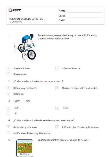 50 Comparar Y Ordenar La Longitud Hojas De Trabajo Para Grado 6 En Quizizz Gratis E Imprimible