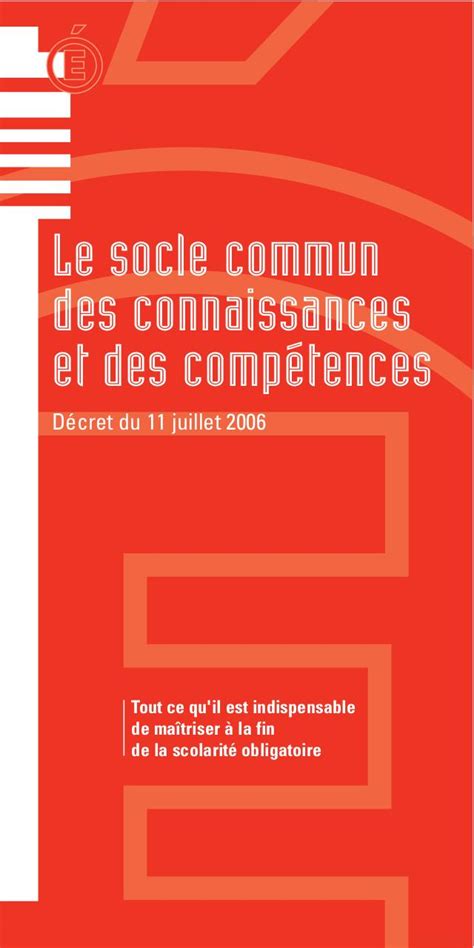 Comp Tences Du Socle Commun