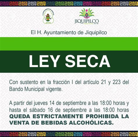 Ley Seca Por Fiestas Patrias En Jiquipilco Primero Editores