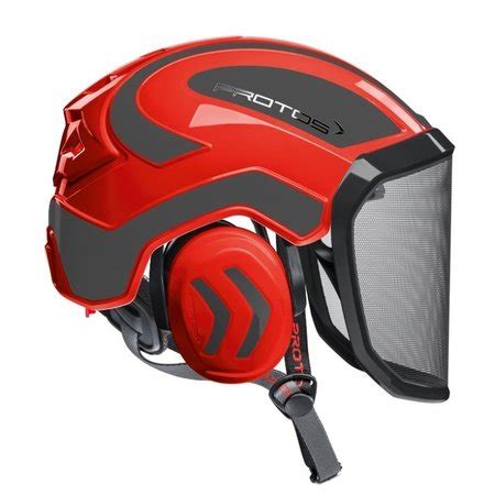 Pfanner Protos Integral Arborist Helmet Red And Grey Zoro