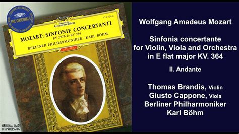 Wolfgang Amadeus Mozart Sinfonia Concertante For Violin Viola And