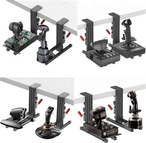 Universal 2 Set Joystick Desk Mount Hotas Mount For Flight Sim Game