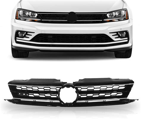 Amazon PartsFlow Front Bumper Grille Upper Honeycomb Grill Black