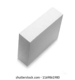 Styrofoam Cube Isolated On White Background Stock Photo