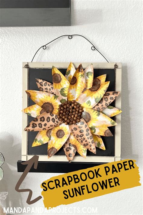 Scrapbook Paper Leopard Sunflower Manda Panda Projects Sunflower