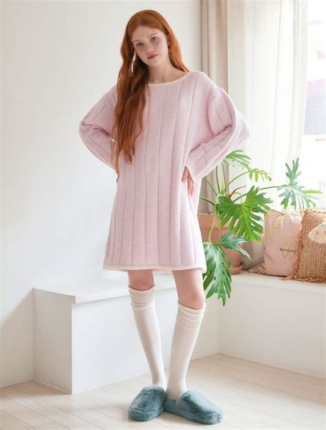 Musinsa General Idea Cozy Boucle One Piece Pink Wbc L