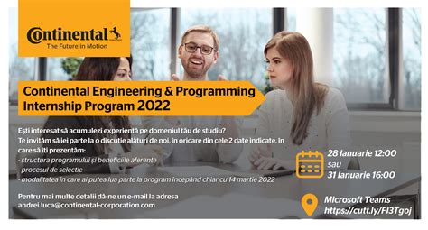 Continental Internship Program 2022 Facultatea De Inginerie