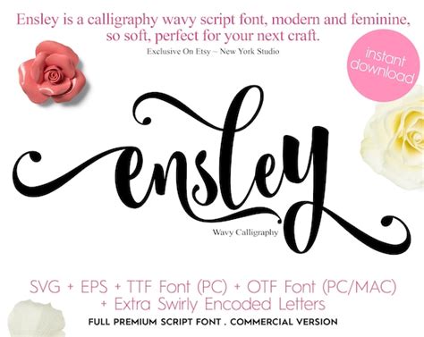 Calligraphy Font Download Font Handwritten Swirly Font Cricut Font