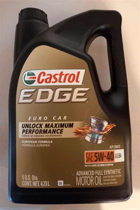 Aceite Castrol Edge 5w40 100 Sintetico Garrafa 4 73lt Envío gratis