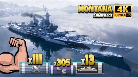 Thriller With The Battleship Montana In Arms Race World Of Warships