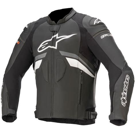 Alpinestars GP Plus R V3 Leather Jacket Black Dark Grey White