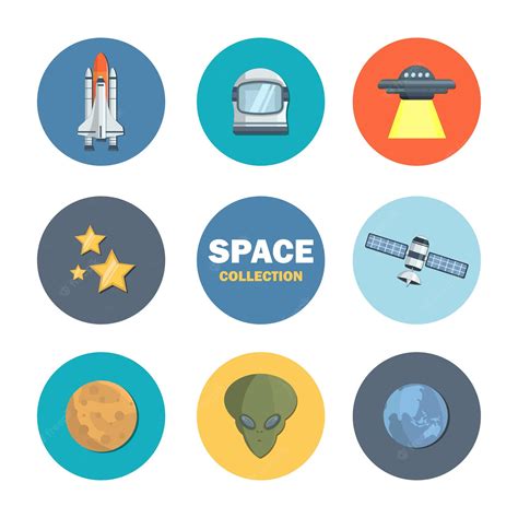 Premium Vector Set Of Space Icon Vector Illustration Style For For