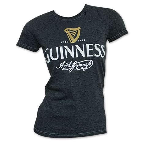 Guinness Brewery Womens Black Logo Tee Shirt