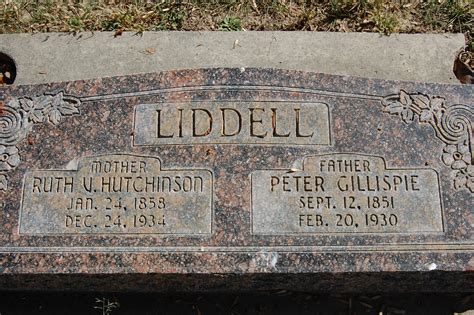 Ruth Voce Hutchinson Liddell 1858 1934 Find A Grave Memorial