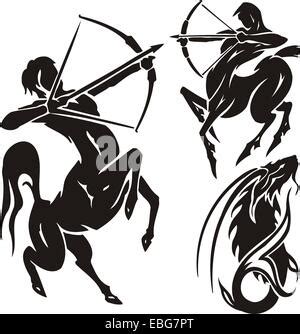 Illustration Of Sagittarius The Archer Or Centaur Zodiac Horoscope