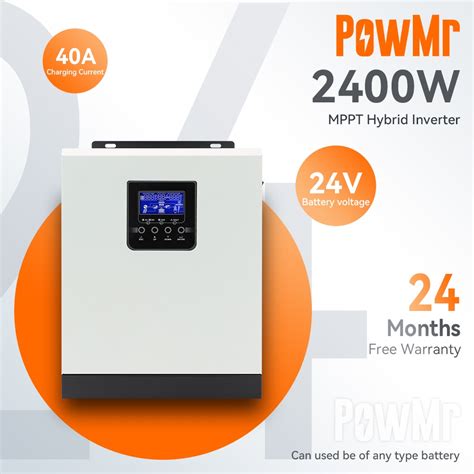 Powmr Kva W Off Grid Pure Sine Wave Solar Hybrid Inverter Built In