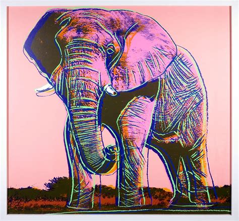 Andy Warhol Zeefdruk African Elephant Uit De Serie Endangered