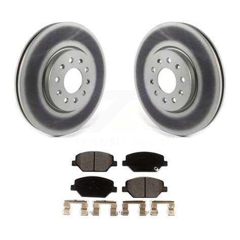 Transit Auto Front Coated Disc Brake Rotors And Ceramic Pads Kit For