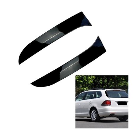 Car Glossy Black Rear Window Splitter Side Spoiler Canard Cover