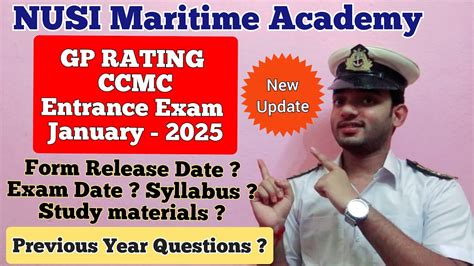 New Update NUSI Maritime Academy GP RATING CCMC Entrance Exam