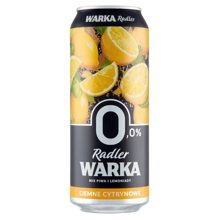 Warka Radler Piwo Ciemne Bezalkoholowe Z Lemoniad O Smaku Cytrusowym