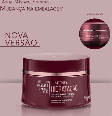 Kit Mascara Amend Hidratação Essenciais 250g e Pente Beauty Secret