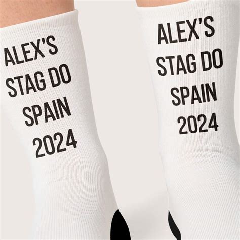 Custom Socks Text White Socks With Custom Black Text