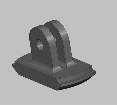 Free STL File Trelock To GoPro Mount Adapter 3D Print Design To