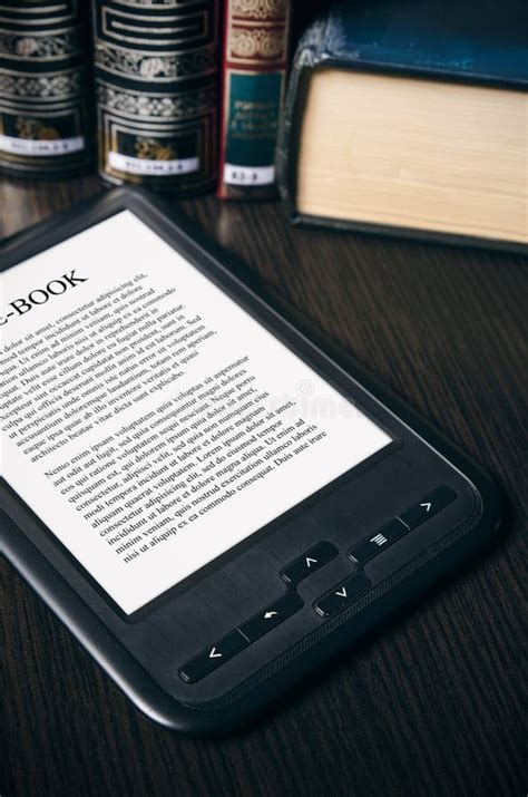 book reader device  desk  library stock photo image