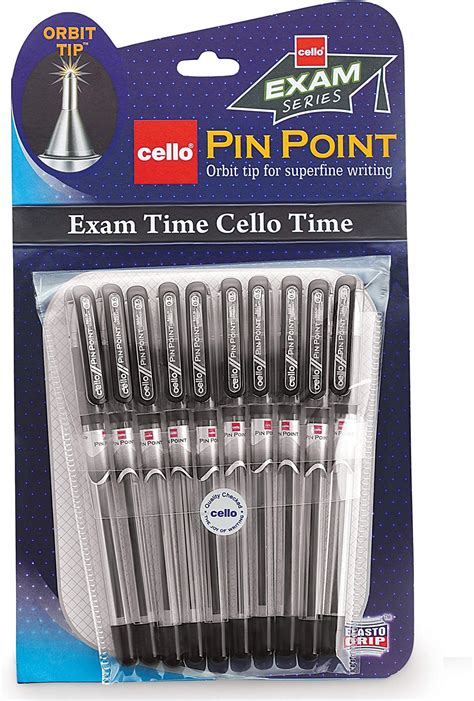 Cello Pinpoint Ball Pen Black Pack Of Black Ball Pens