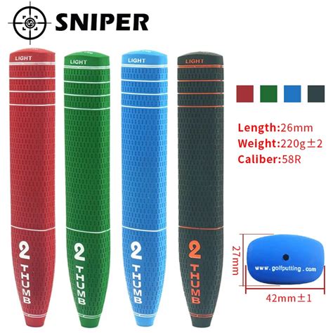 New Golf grips 2 Thumb Golf putter grips 4 colors standard size with 4 ...