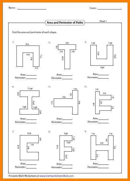 Area And Perimeter Of Shapes Worksheet Pdf