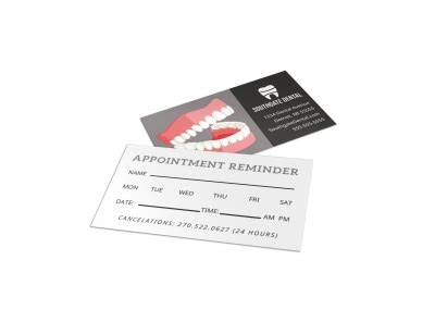 Medical & Health Care Reminder Card Templates