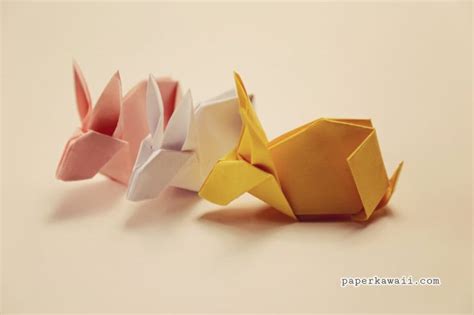 Origami Bunny Rabbit Tutorial & Diagram - Paper Kawaii