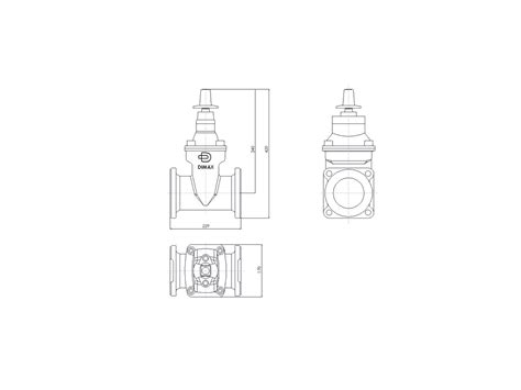 Dimax Resilient Seat Gate Valve (Flange x Flange) PN16 B5 100mm ...