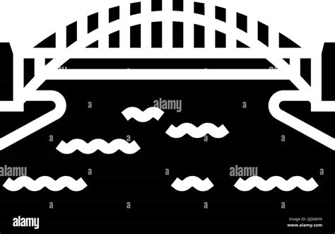 Harbor Bridge Glyph Icon Vector Illustration Stock Vector Image Art