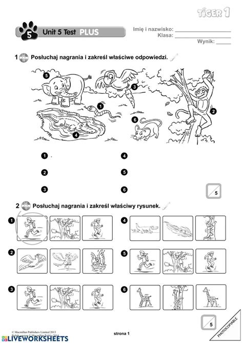 Tiger 2 Unit 1 Liveworksheets