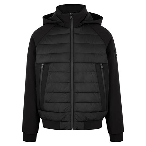 Calvin Klein Calvin Klein Panelled Quilted Shell Jacket Black